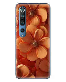 Чохол для Xiaomi Mi 10 Pro з картинкою «Помаранчева макро квітка»