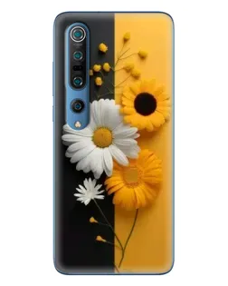 Чохол для Xiaomi Mi 10 Pro з картинкою «Соняшник та ромашка»