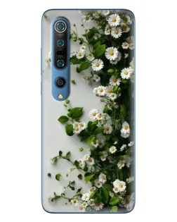 Чохол для Xiaomi Mi 10 Pro з картинкою «Гілка дрібних білих квітів»