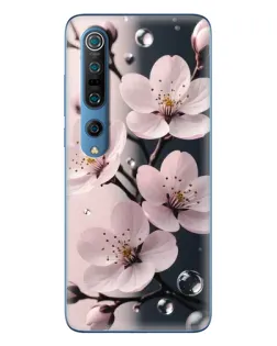 Чохол для Xiaomi Mi 10 Pro з картинкою «Ніжня сакура та краплі»