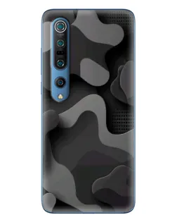 Чохол для Xiaomi Mi 10 Pro з картинкою «Темний абстрактний камуфляж»
