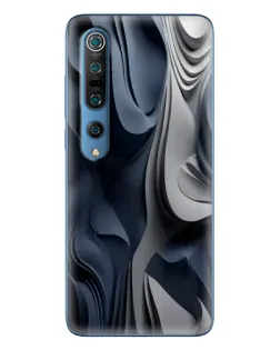 Чохол для Xiaomi Mi 10 Pro з картинкою «Об'ємні сині складки»