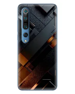 Чохол для Xiaomi Mi 10 Pro з картинкою «Чорні геометричні блоки»