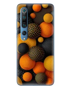 Чохол для Xiaomi Mi 10 Pro з картинкою «Об'ємні помаранчеві сфери»