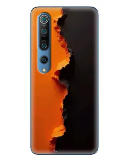 Чохол для Xiaomi Mi 10 Pro з картинкою «Помаранчевий розлом»