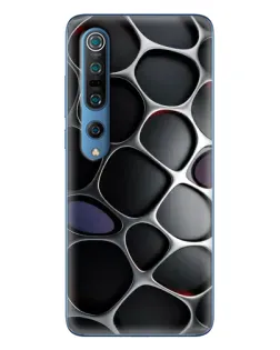 Чохол для Xiaomi Mi 10 Pro з картинкою «Об'ємна темна решітка»
