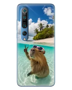 Чехол для Xiaomi Mi 10 Pro с картинкой «Капибара на море» Чехол для Xiaomi Mi 10 Pro с картинкой «Капибара на море»