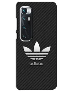 Чехол для Xiaomi Mi 10 Ultra с картинкой «Adidas Карбоновая текстура»