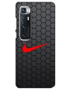 Чехол для Xiaomi Mi 10 Ultra с картинкой «Nike — карбоновая сетка»