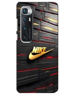 Чехол для Xiaomi Mi 10 Ultra с картинкой «Золотой Nike на металле»