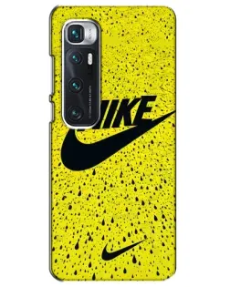 Чехол для Xiaomi Mi 10 Ultra с картинкой «Желтый текстурный Nike»