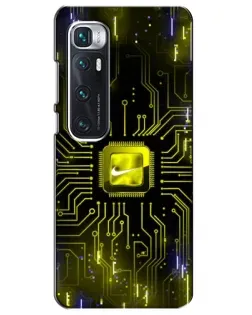 Чехол для Xiaomi Mi 10 Ultra с картинкой «Nike — золотая искра»