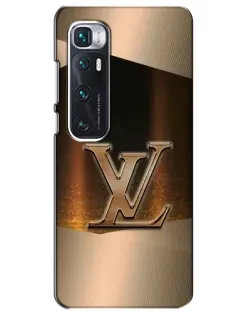 Чехол для Xiaomi Mi 10 Ultra с картинкой «LV — золотое сияние»