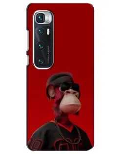 Чехол для Xiaomi Mi 10 Ultra с картинкой «Bored Ape в красном»
