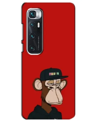 Чехол для Xiaomi Mi 10 Ultra с картинкой «Bored Ape — красный фон»