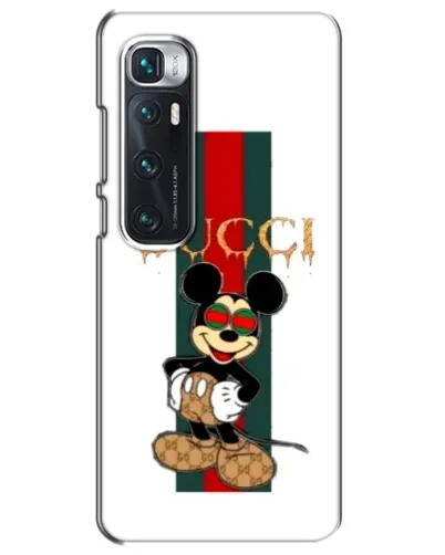 Чехол для Xiaomi Mi 10 Ultra с картинкой «Микки Маус Gucci — полосы»
