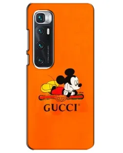 Чехол для Xiaomi Mi 10 Ultra с картинкой «Микки Маус Gucci — оранж»