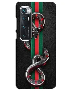 Чехол для Xiaomi Mi 10 Ultra с картинкой «Gucci — змея на полосе»