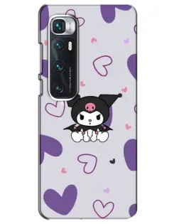 Чохол для Xiaomi Mi 10 Ultra з картинкою «Kuromi та лавандові серця»