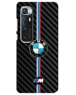 Чехол для Xiaomi Mi 10 Ultra с картинкой «Эмблема BMW и карбон»