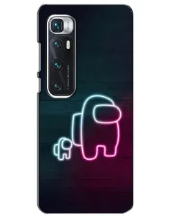 Чехол для Xiaomi Mi 10 Ultra с картинкой «Among Us неон-арт»