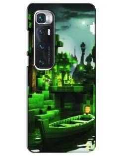 Чехол для Xiaomi Mi 10 Ultra с картинкой «Minecraft лесной пейзаж»
