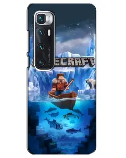 Чехол для Xiaomi Mi 10 Ultra с картинкой «Minecraft ледяной мир»
