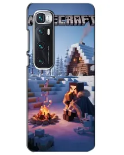 Чехол для Xiaomi Mi 10 Ultra с картинкой «Зимний Minecraft»