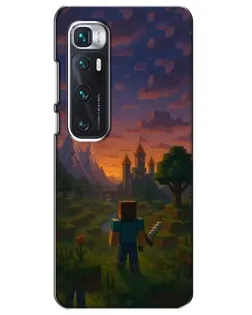 Чехол для Xiaomi Mi 10 Ultra с картинкой «Стив у башни»