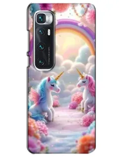 Чехол для Xiaomi Mi 10 Ultra с картинкой «Радуга и единороги»