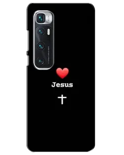 Чехол для Xiaomi Mi 10 Ultra с картинкой «Сердце - Jesus»