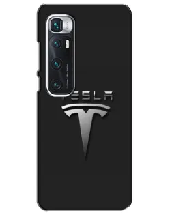 Чехол для Xiaomi Mi 10 Ultra с картинкой «Стальной логотип Tesla»