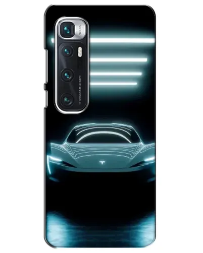 Чехол для Xiaomi Mi 10 Ultra с картинкой «Tesla в неоне»
