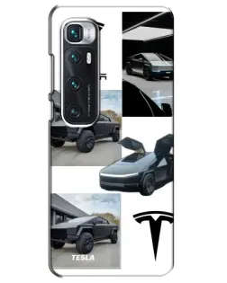Чехол для Xiaomi Mi 10 Ultra с картинкой «Коллаж Cybertruck Tesla»