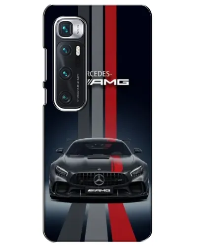 Чехол для Xiaomi Mi 10 Ultra с картинкой «Mercedes — белый карбон»
