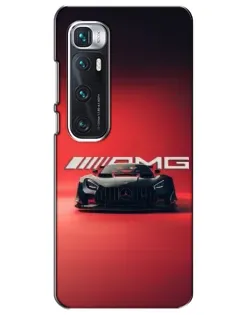 Чехол для Xiaomi Mi 10 Ultra с картинкой «Mercedes AMG — красная линия»