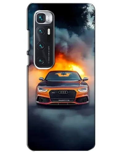 Чехол для Xiaomi Mi 10 Ultra с картинкой «Audi в огненном дыму»