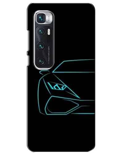 Чехол для Xiaomi Mi 10 Ultra с картинкой «Голубой силуэт Lamborghini»