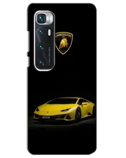 Чехол для Xiaomi Mi 10 Ultra с картинкой «Lamborghini желтый акцент»