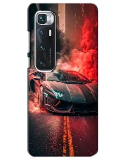 Чехол для Xiaomi Mi 10 Ultra с картинкой «Lamborghini красный дым»