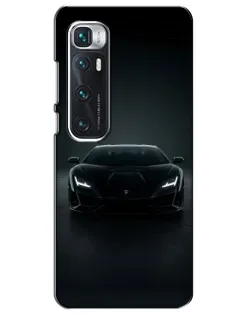 Чехол для Xiaomi Mi 10 Ultra с картинкой «Черный Lamborghini Aventador»