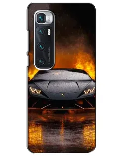 Чехол для Xiaomi Mi 10 Ultra с картинкой «Lamborghini в огне»