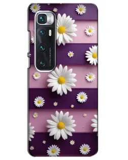 Чехол для Xiaomi Mi 10 Ultra с картинкой «Ромашки на фиолетовом»