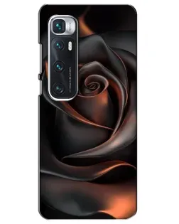 Чехол для Xiaomi Mi 10 Ultra с картинкой «Шелковая черная роза»