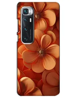 Чехол для Xiaomi Mi 10 Ultra с картинкой «Оранжевый макро цветок»