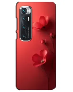 Чехол для Xiaomi Mi 10 Ultra с картинкой «Маковые соцветия»