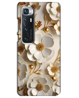 Чехол для Xiaomi Mi 10 Ultra с картинкой «Белие бумажние  цвети»