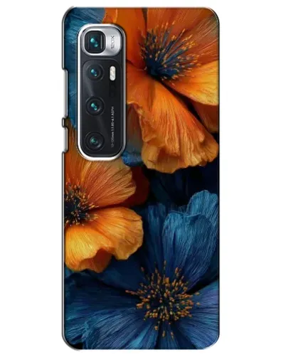 Чехол для Xiaomi Mi 10 Ultra с картинкой «Яркая сине-оранжевая флора» Чехол для Xiaomi Mi 10 Ultra с картинкой «Яркая сине-оранжевая флора»