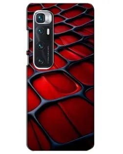 Чехол для Xiaomi Mi 10 Ultra с картинкой «Красная глянцевая сетка»