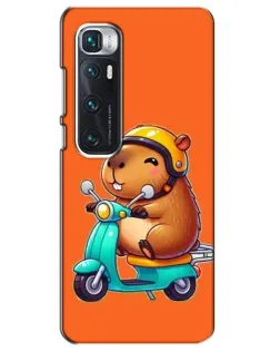 Чехол для Xiaomi Mi 10 Ultra с картинкой «Капибара на скутере»